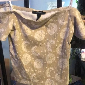 Off the shoulder moon crop top